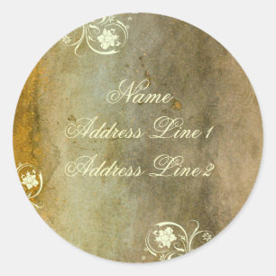 Urban Decan Gold Adresetiketten Ronde Sticker
