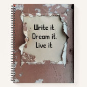 Urban Decay Theme - Grungy Paint Spiral Notitieboe Notitieboek (Voorkant)