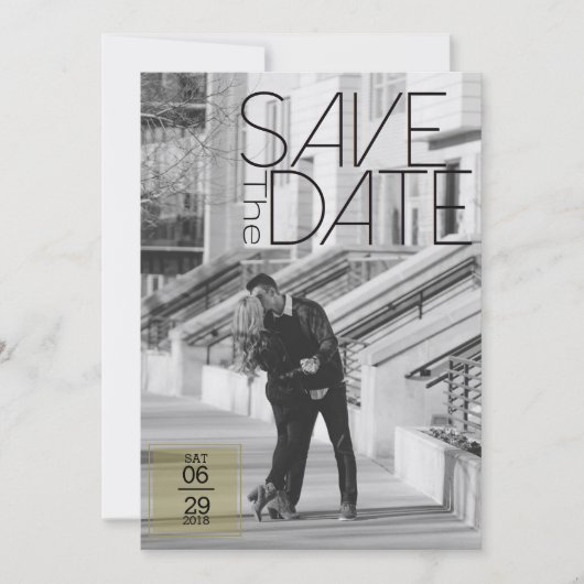 Urban Deco Save the Date | Bruiloft (Voorkant)