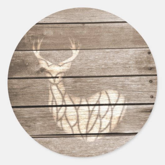 Urban Deer Ronde Sticker (Voorkant)