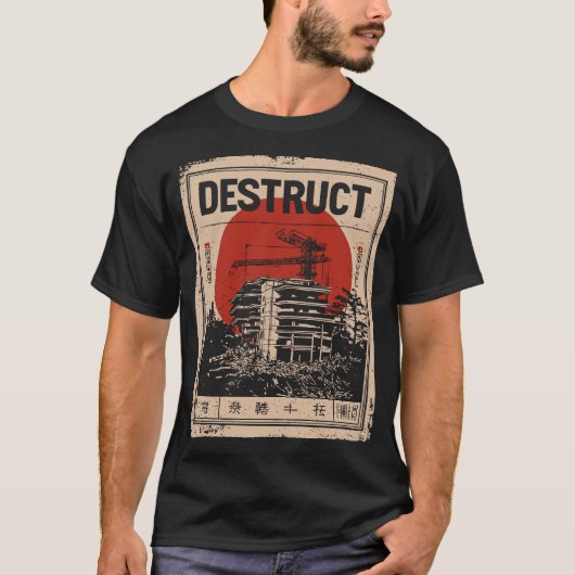 Urban Demolition Industrial Decay Design T-shirt (Voorkant)