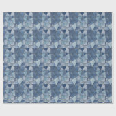 Urban Denim: noodlijdende patchwork ontwerp Cadeaupapier (Vlak)