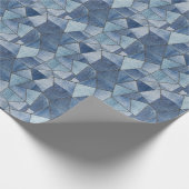Urban Denim: noodlijdende patchwork ontwerp Cadeaupapier (Hoek)
