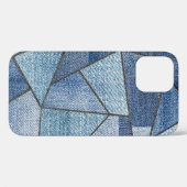 Urban Denim: noodlijdende patchwork ontwerp Case-Mate iPhone Case (Achterkant (horizontaal))
