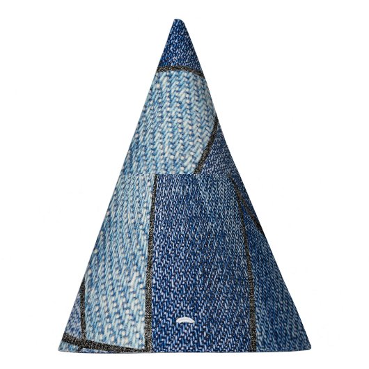 Urban Denim: noodlijdende patchwork ontwerp Feesthoedjes (Rechts)