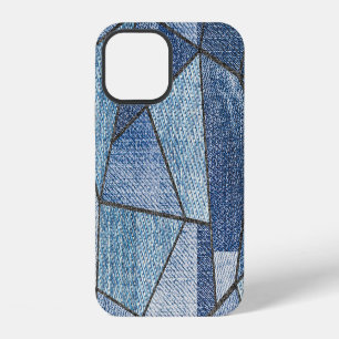 Urban Denim: noodlijdende patchwork ontwerp iPhone 12 Hoesje