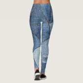 Urban Denim: noodlijdende patchwork ontwerp Leggings (Achterkant)