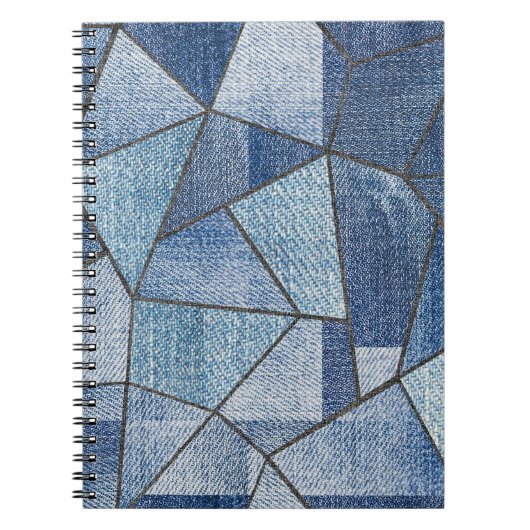 Urban Denim: noodlijdende patchwork ontwerp Notitieboek (Voorkant)