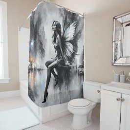 Urban donkere sprookje fantasie futuristische goti douchegordijn