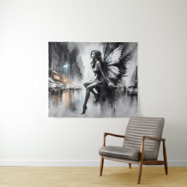 Urban donkere sprookje fantasie futuristische goti wandkleed