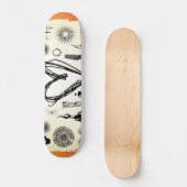 Urban Doodle Heart Skateboard - Edgy Schets (Voorkant)