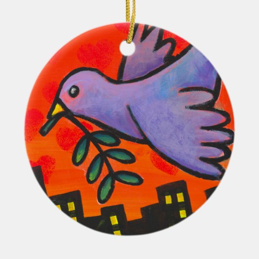 Urban Dove Keramisch Ornament (Voorkant)