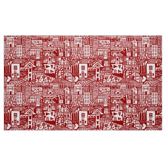 Urban Dream - Ruby Red Stof (Fat Quarter)