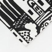Urban Dream - Zwart-wit Fleece Deken (Hoek)