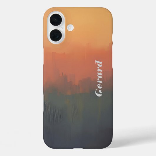 Urban Dreamscape at Sunset – Abstracte stadsgezich Case-Mate iPhone Case (Achterkant)