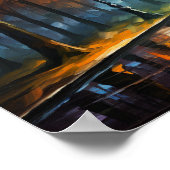 Urban Dreamscape Olieverfschilderij Serie 🌆 Poster (Hoek)