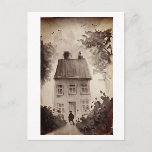 Urban Dwellers Waterverf Art Briefkaart (Voorkant)