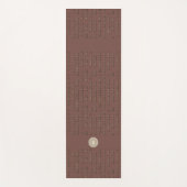 Urban Earthy Industrial Dark Rustic Monogram Yogamat (Voorkant)