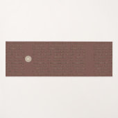 Urban Earthy Industrial Dark Rustic Monogram Yogamat (Voorkant (horizontaal))