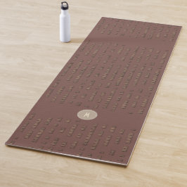 Urban Earthy Industrial Dark Rustic Monogram Yogamat