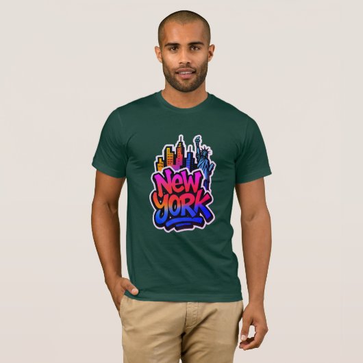 Urban Echo: Graffiti Pulse T-shirt (Voorkant volledig)