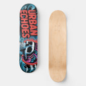 Urban Echoes Neon Ukiyo-E Graffiti Art Persoonlijk Skateboard (Voorkant)