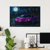 Urban Eclipse Car Poster (Thuiskantoor)