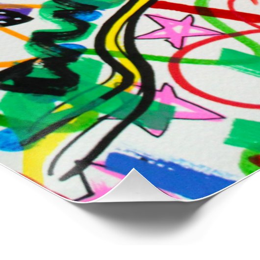 Urban Edgy Abstract Graffiti Poster | Positivity (Hoek)