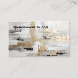 Urban Elegance: Abstracte Fusion B & W & Gold Visitekaartje