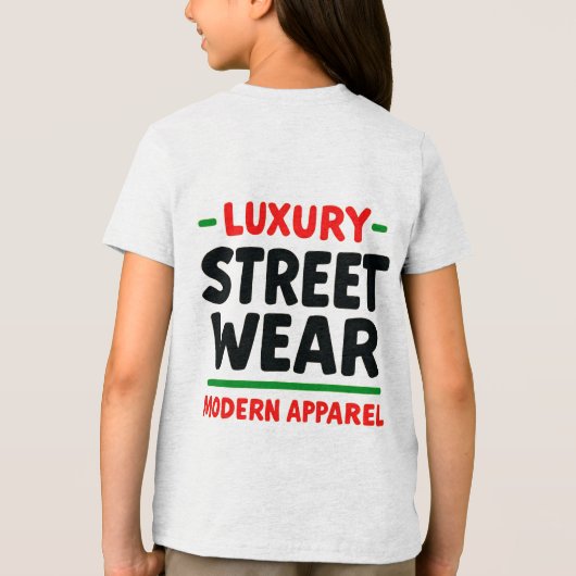 Urban Elegance: Luxury Street Wear Design Tri-Blend Shirt (Achterkant)