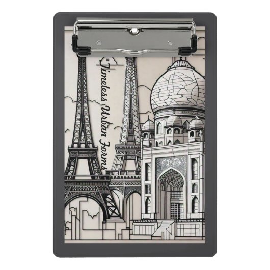 "Urban Elegance" Mini Klembord (Voorkant)