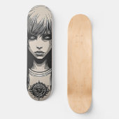 Urban Emo Meisje Cyber 2K Persoonlijk Skateboard (Voorkant)
