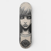 Urban Emo Meisje Cyber 2K Persoonlijk Skateboard (Voorkant)