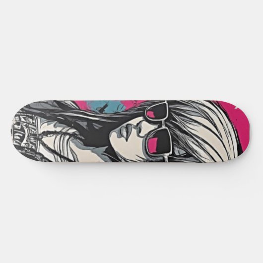 Urban Emo Meisje Cyber Art Persoonlijk Skateboard (Horizontaal)