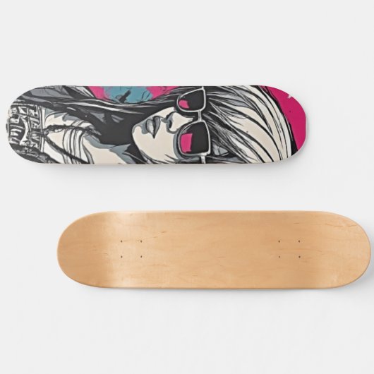 Urban Emo Meisje Cyber Art Persoonlijk Skateboard (Horizontaal)