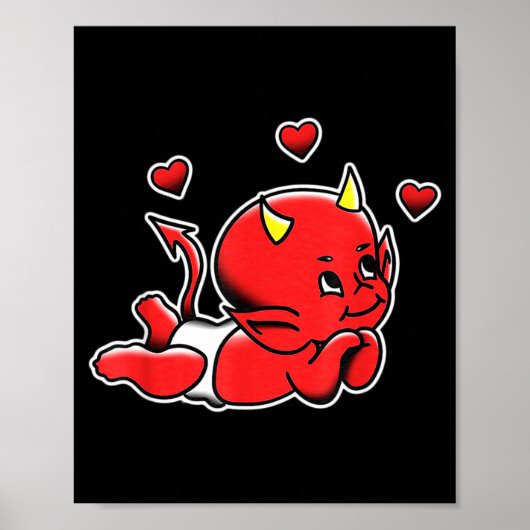 Urban Empyre Kewe Baby Cud Devil Demon Love , Smal Poster (Voorkant)
