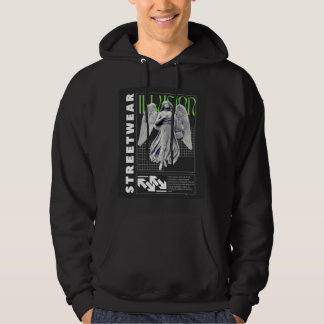 Urban Engel Beeld Illusie Streetwear Heren Hoodie