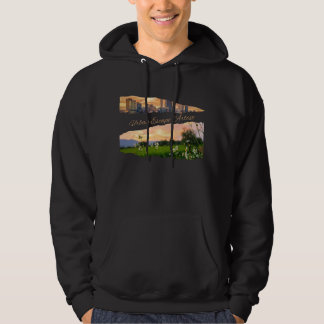 Urban Escape Artist City to Nature Sunset Design Hoodie