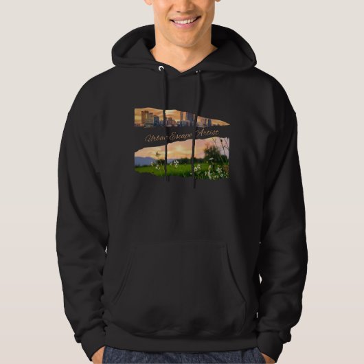 Urban Escape Artist City to Nature Sunset Design Hoodie (Voorkant)
