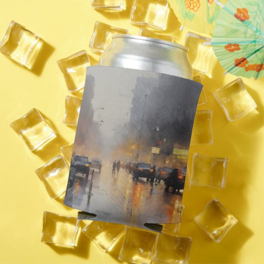 Urban Evening Rain Scene Blikjeskoeler (Insitu Zomer)