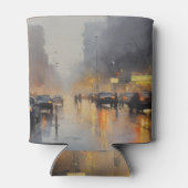 Urban Evening Rain Scene Blikjeskoeler (Achterkant)