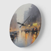 Urban Evening Rain Scene Grote Klok (Hoek)