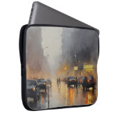Urban Evening Rain Scene Laptop Sleeve (Voorkant Rechts)