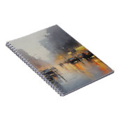 Urban Evening Rain Scene Notitieboek (Rechterzijde)