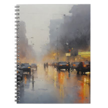 Urban Evening Rain Scene