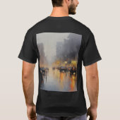 Urban Evening Rain Scene T-shirt (Achterkant)