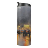 Urban Evening Rain Scene Thermosbeker (Geroteerd rechts)