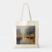 Urban Evening Rain Scene Tote Bag (Achterkant)
