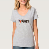 Urban Explorer | V-hals voor dames (grijs) T-shirt (Voorkant)
