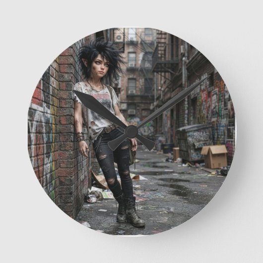 Urban Fantasy Coole Meisje Ronde Klok (Voorkant)